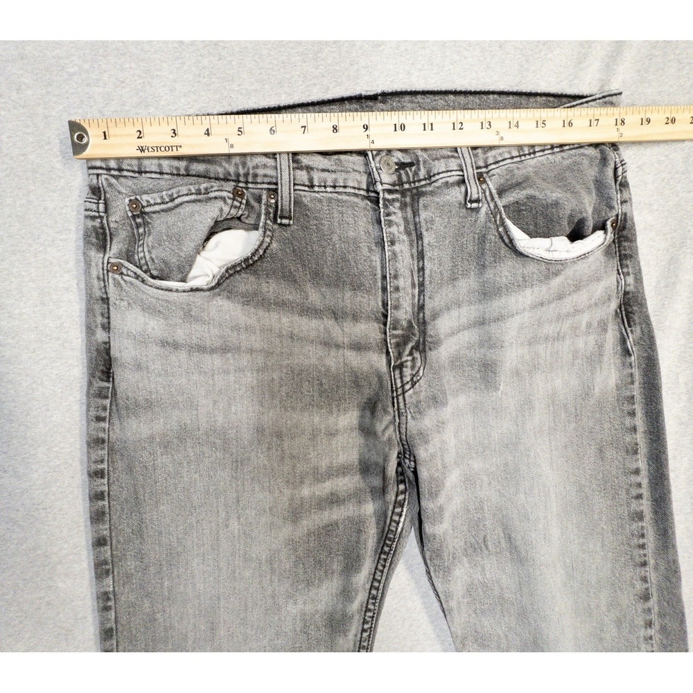 Levis Slim Fit Black Jeans Mens 36x32 Levi's Denim *Belt Tag Removed* - Picture 5 of 8